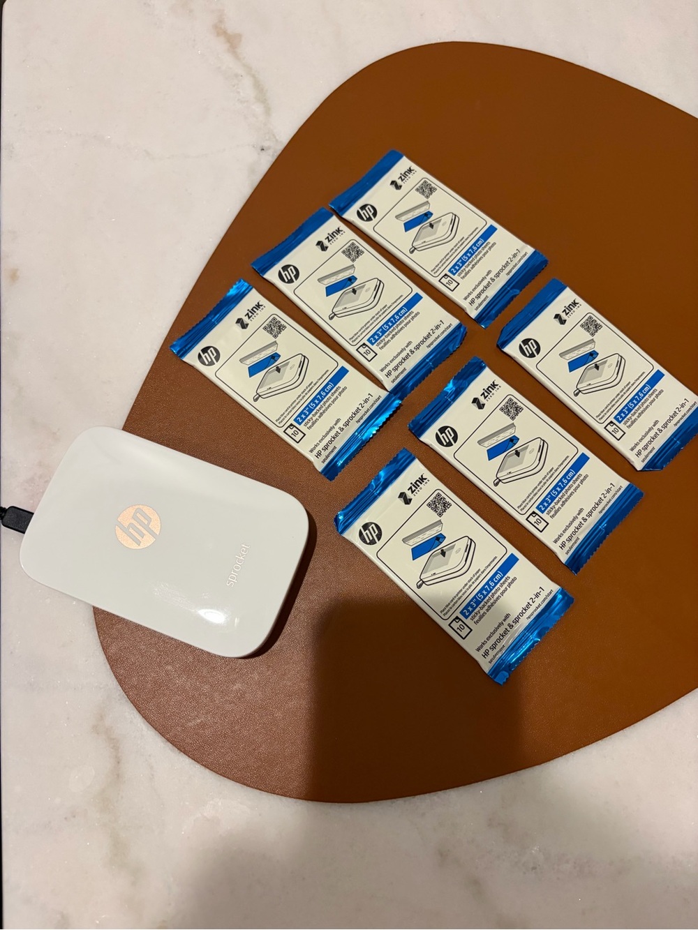 HP Sprocket Portable Photo Printer with 6 Packs of Zink Paper works perfect